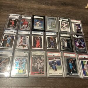 Lot Of 18 Bulk Slabs Graded Sport Cards Vintage Gem Rookie PSA SGC Panini Stroud